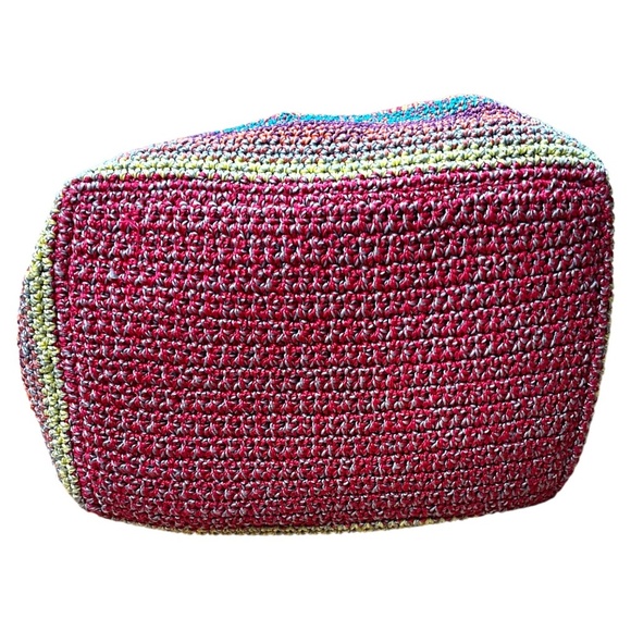 THE SAK Cambria Crochet Colourful Stripe Tote Shoulder Bag 10” Strap Drop - Picture 5 of 13